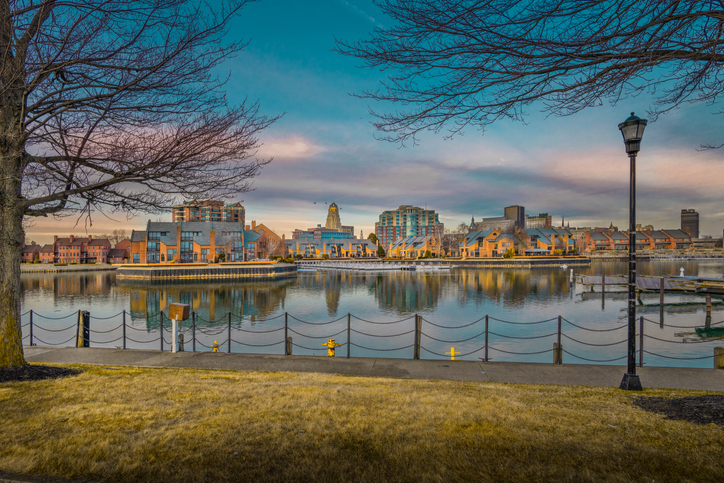 A skyline view of buffalo new york