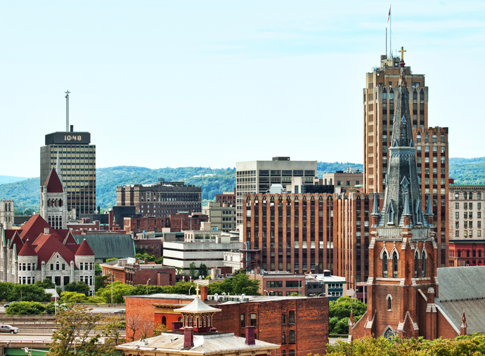 view of the city of syracuse in upstate new york