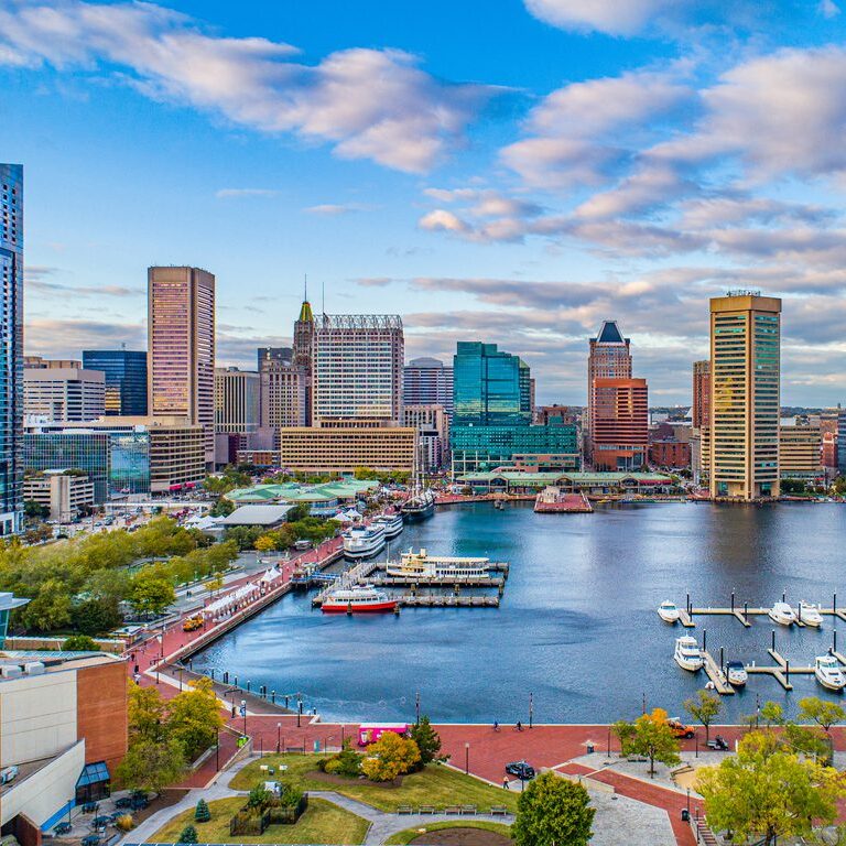 Baltimore, Maryland, USA Downtown Skyline Aerial Baltimore, Maryland, USA Downtown Skyline Aerial.
