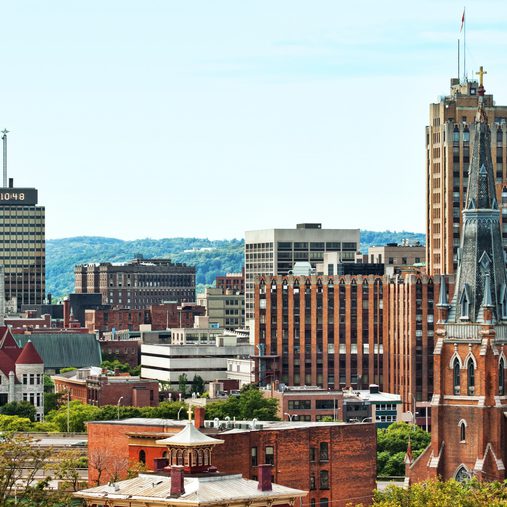 view of the city of syracuse in upstate new york