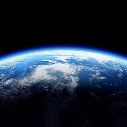 The Earth Space Planet 3D illustration background. City lights on planet. The Earth Space Planet 3D illustration background. City lights on planet.